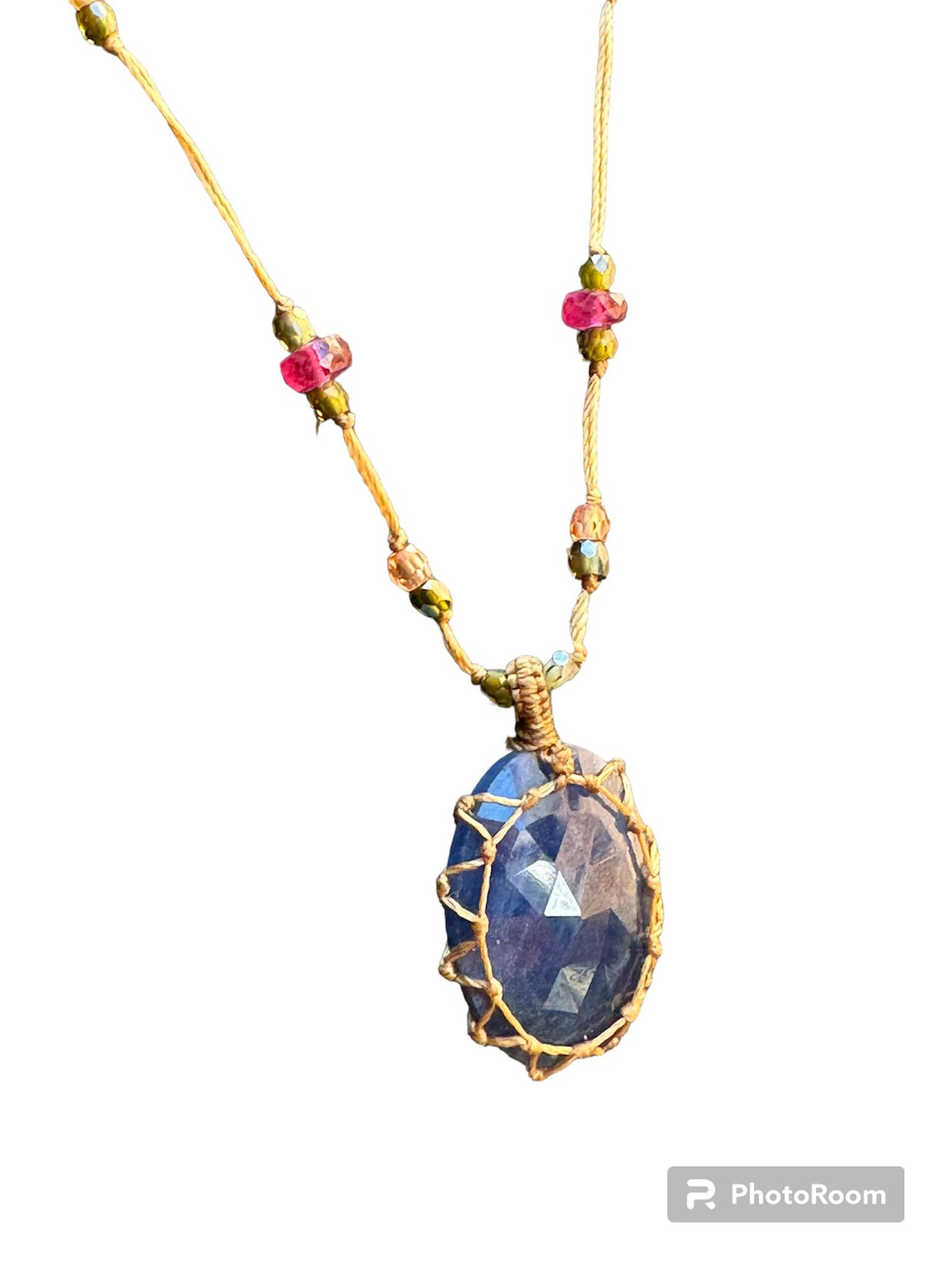 Collier tibétain court Corundum Saphir - Sharing