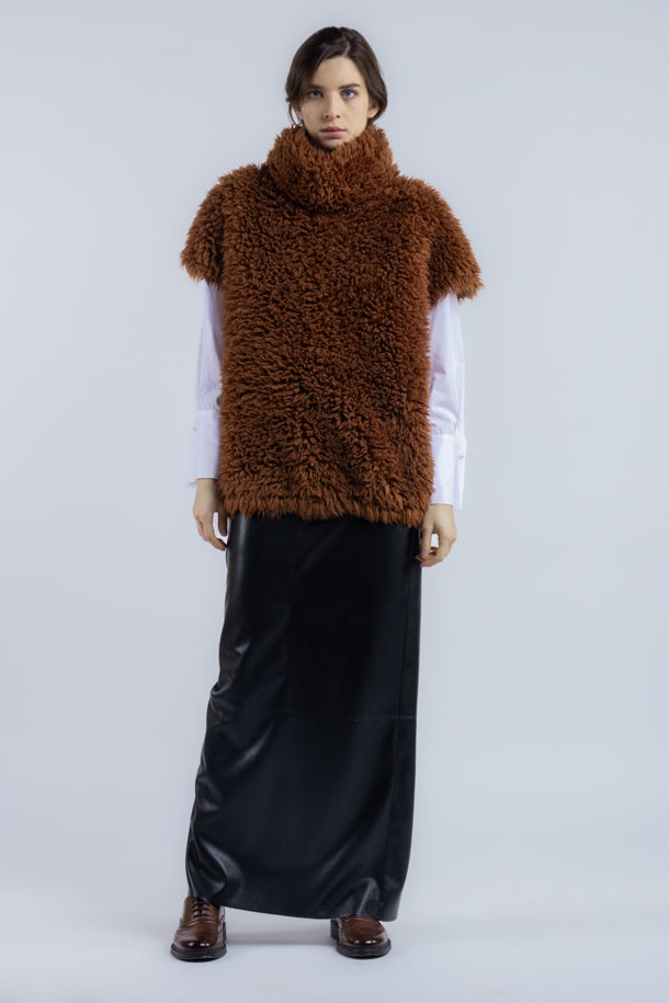 Poncho Ecofur Hazelnut - Phisique du Role