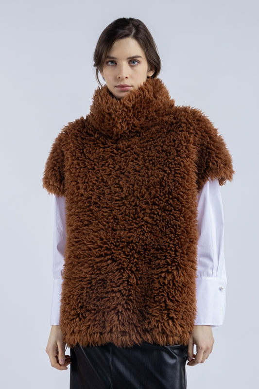 Poncho Ecofur Hazelnut - Phisique du Role