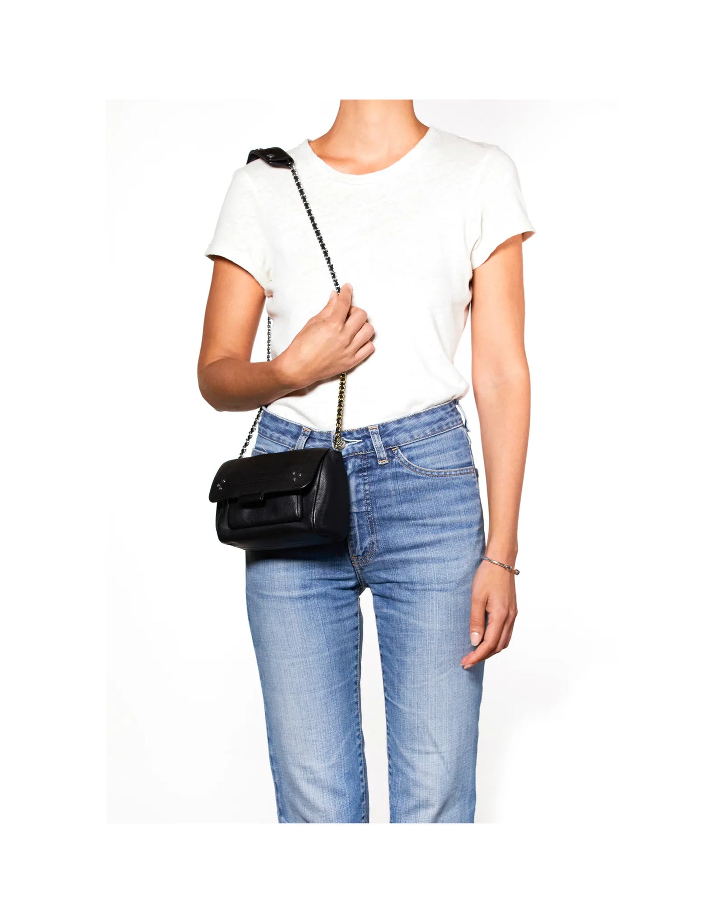 Sac Lulu S Veau Noir Silver - Jérôme Dreyfuss
