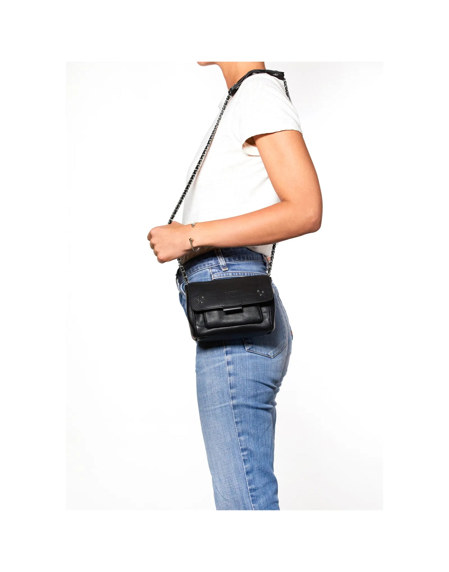 Sac Lulu S Veau Noir Silver - Jérôme Dreyfuss