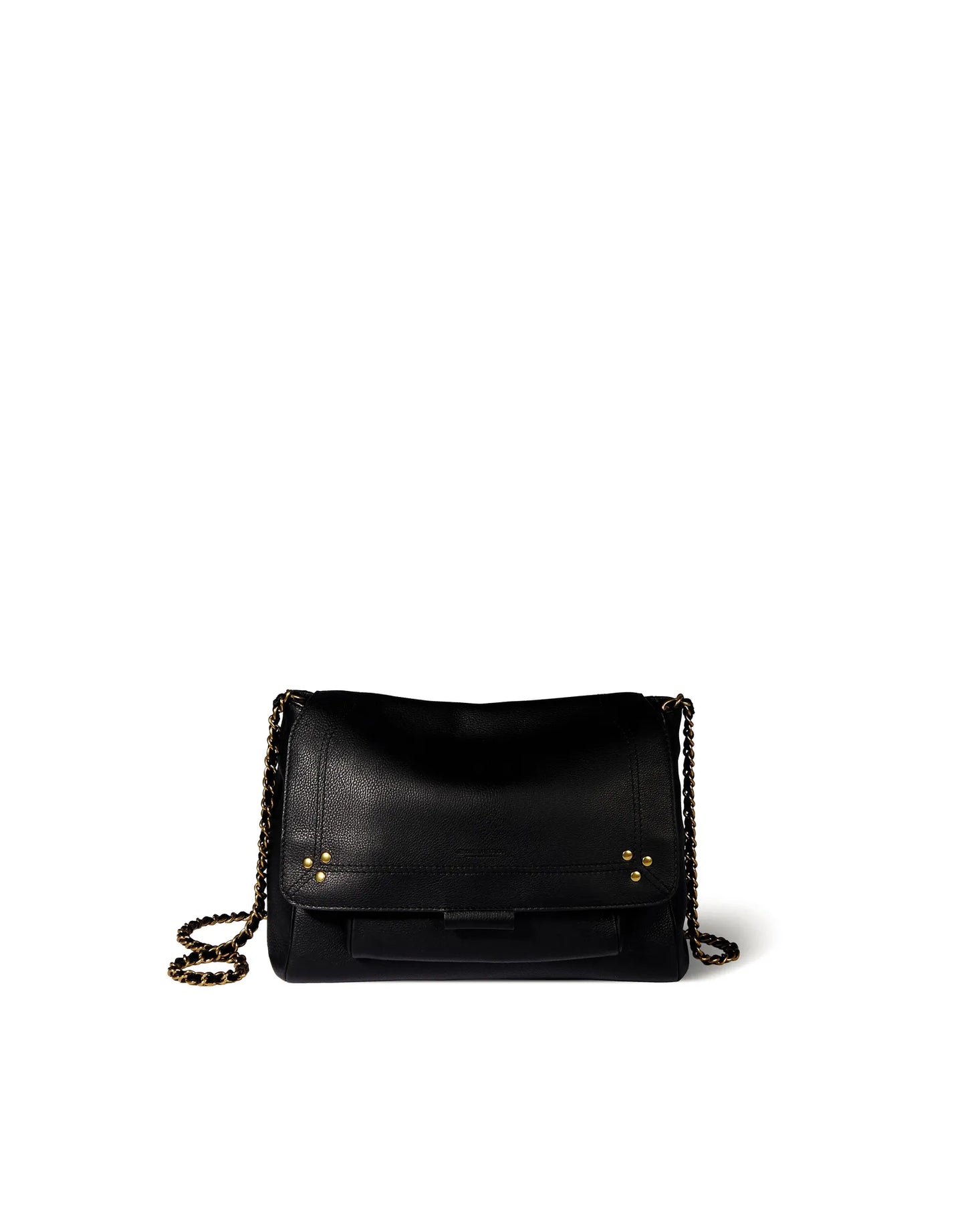 Sac Lulu M Veau Noir Brass - Jérôme Dreyfuss