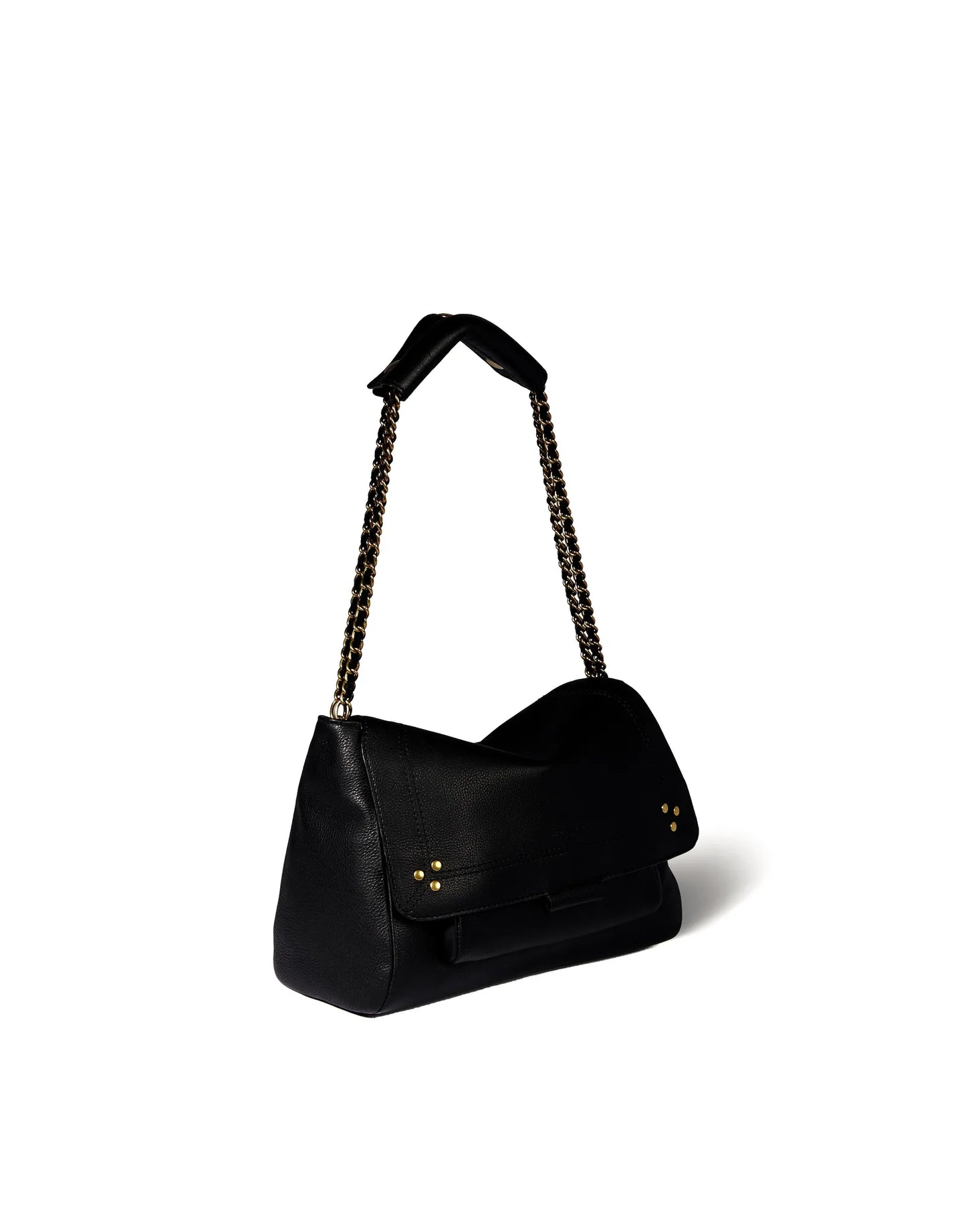 Sac Lulu M Veau Noir Brass - Jérôme Dreyfuss