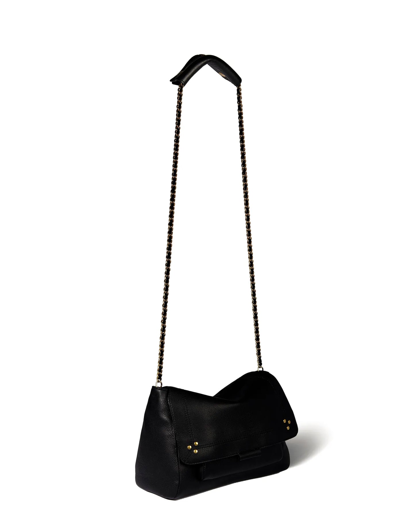 Sac Lulu M Veau Noir Brass - Jérôme Dreyfuss