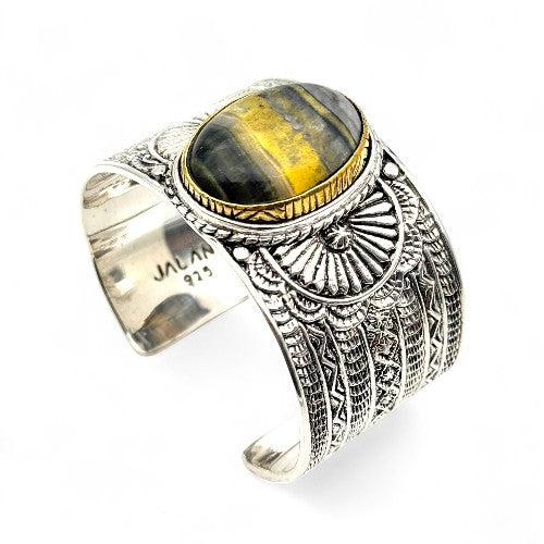 Manchette Argent et Jaspe Bourdon - Jalan Jalan