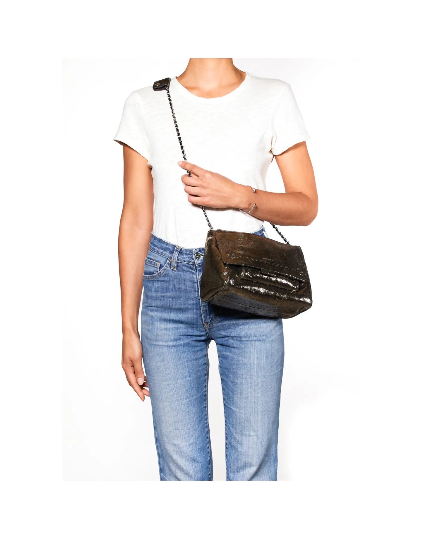 Sac Lulu M Chèvre Lamé Champagne - Jérôme Dreyfuss