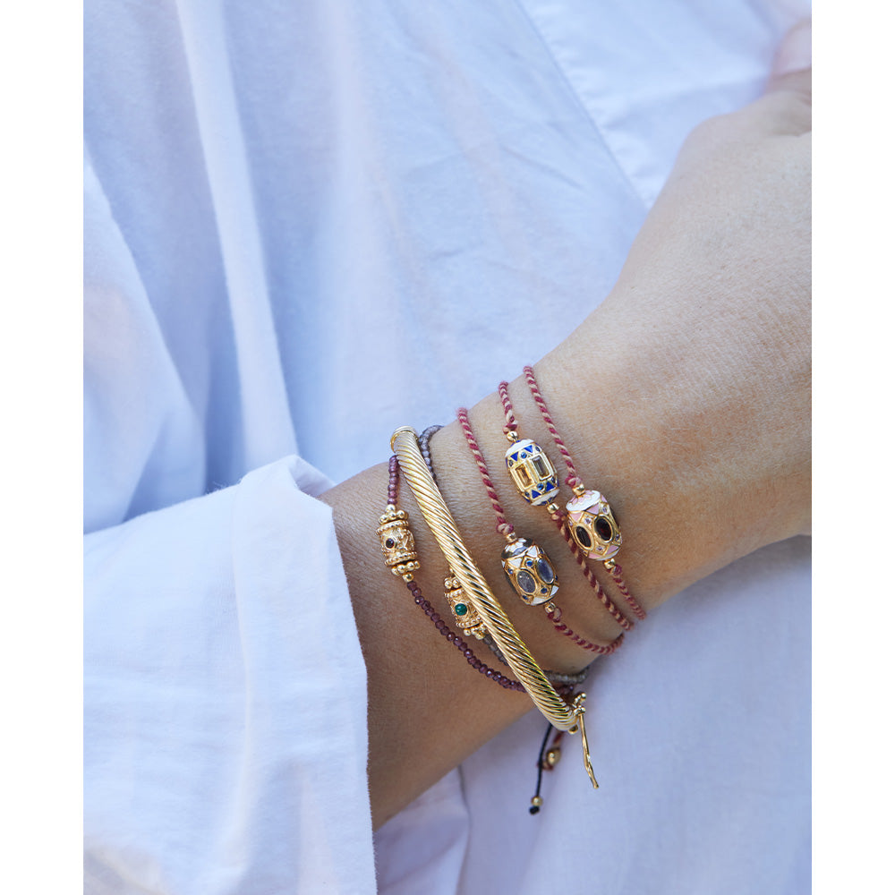 Bracelet Cien Fuegos avec garnet et zircon rose