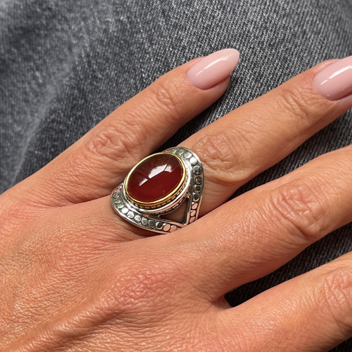 Bague Argent et Azurite - Jalan Jalan