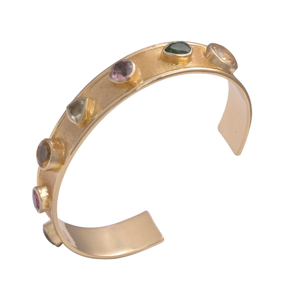 Jonc Cuff Stone M Tourmalines - Dorothée Sausset