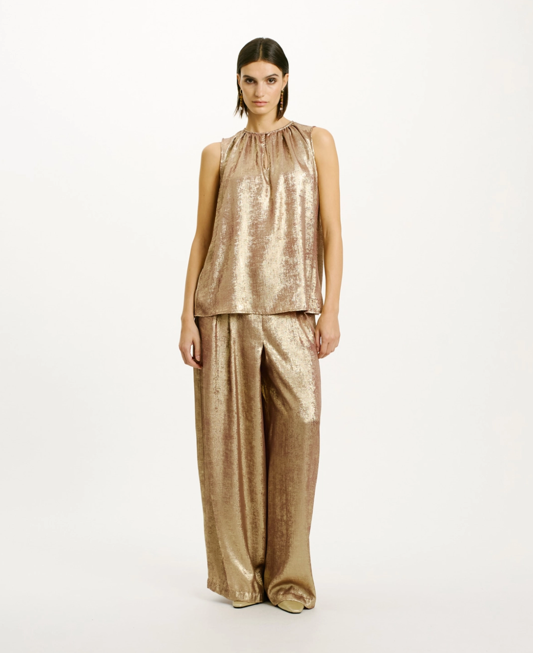 Top Cris Laminé Rose - Momoni