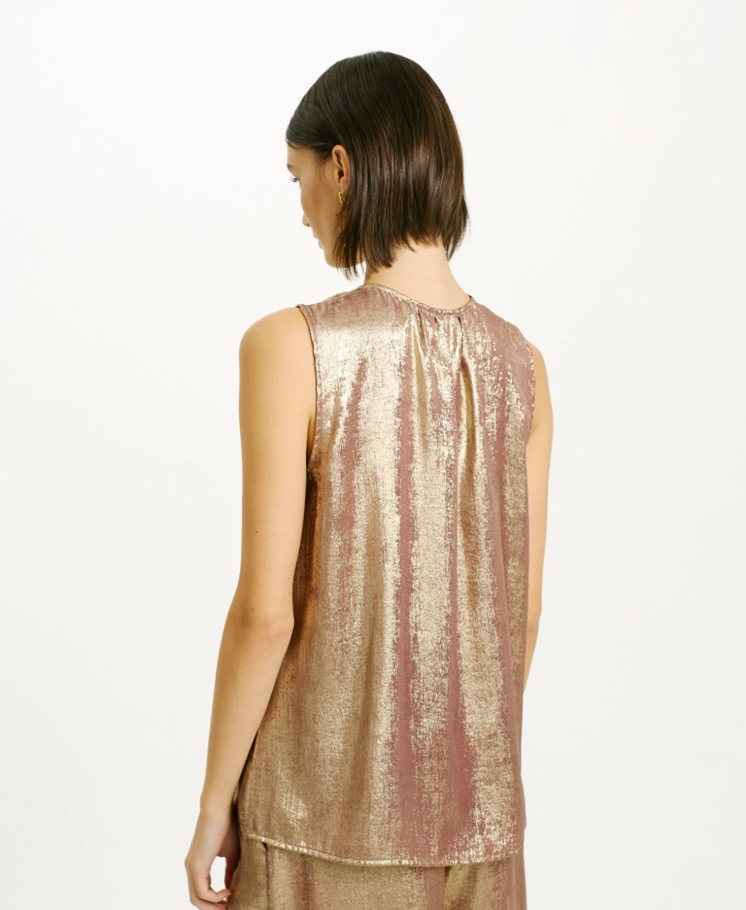 Top Cris Laminé Rose - Momoni