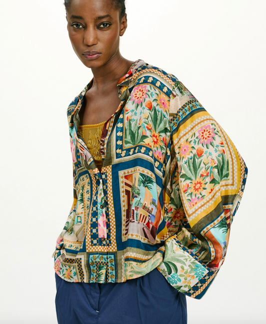 Chemisier Catinga Multicolor Verde - Momoni