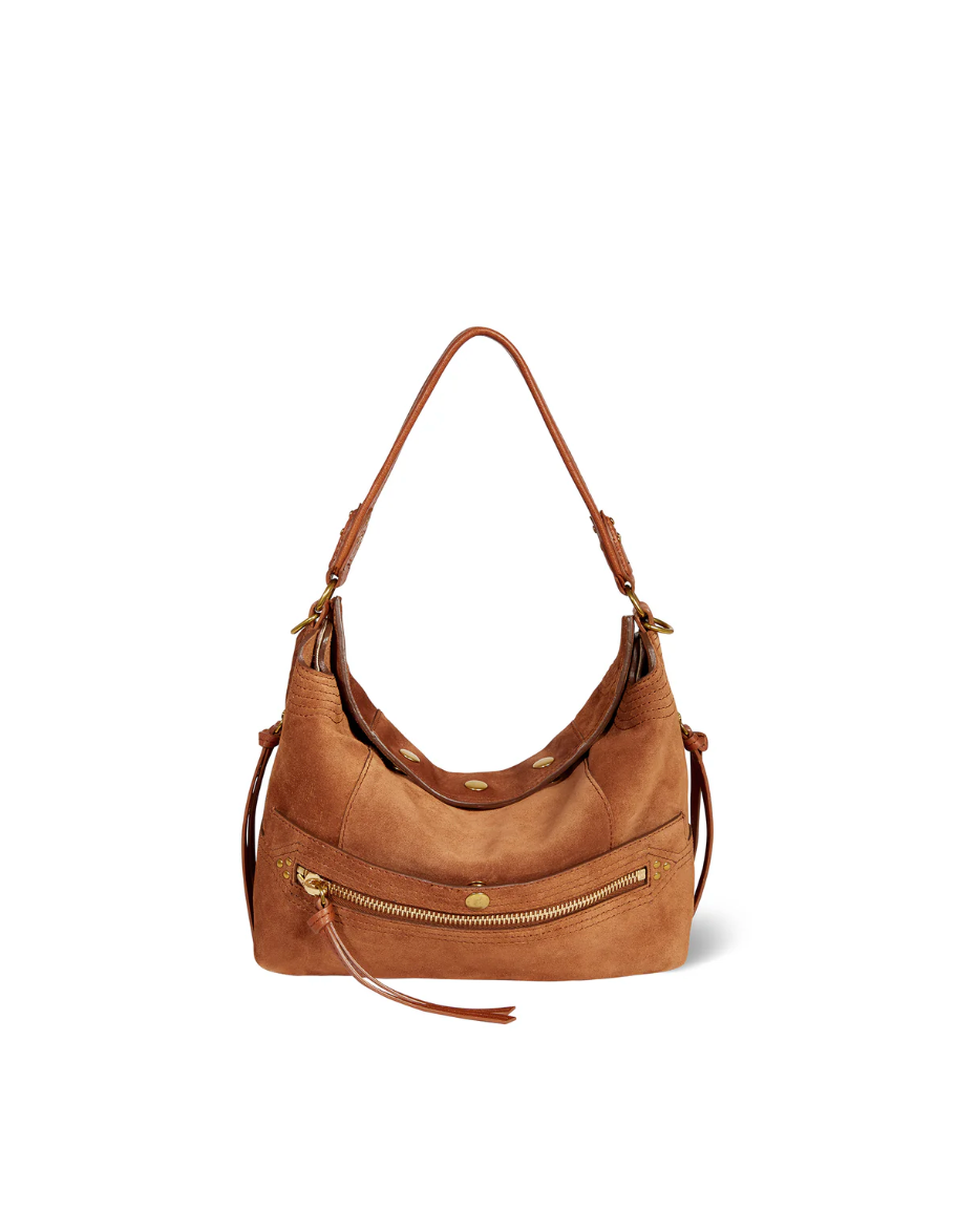 Sac Lucky Hobo Croûte Velours Caramel - Jérôme Dreyfuss