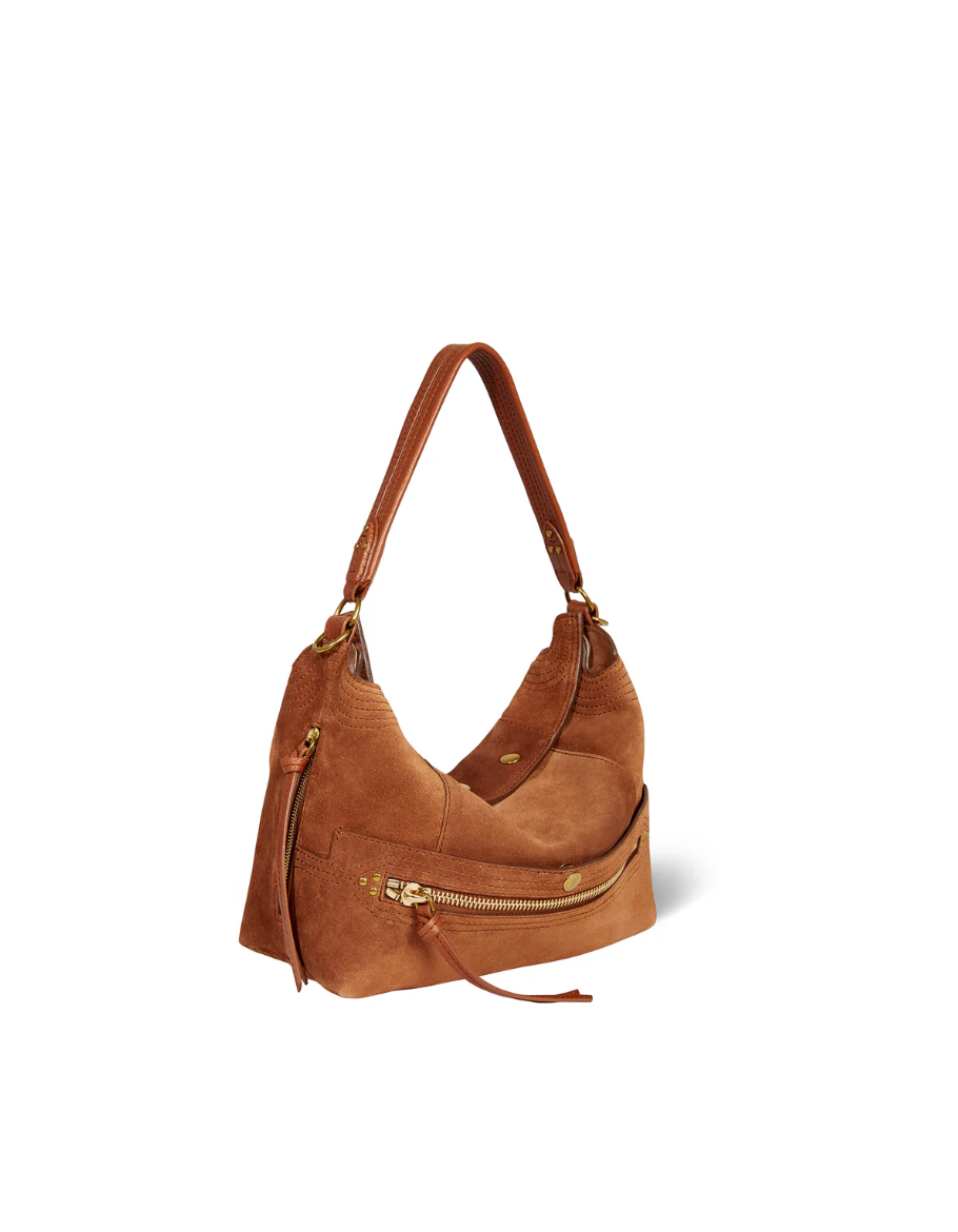 Sac Lucky Hobo Croûte Velours Caramel - Jérôme Dreyfuss
