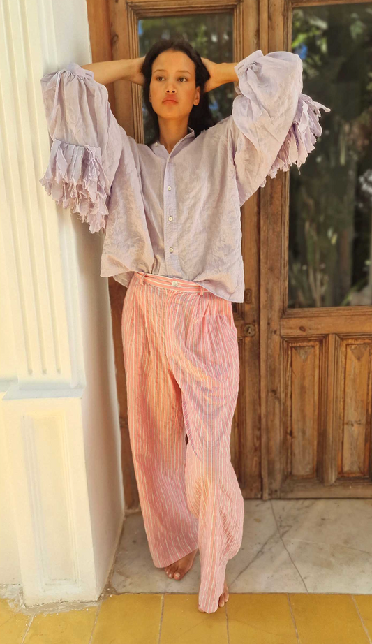 Pantalon Paolo Stripes Rose - Claramonte