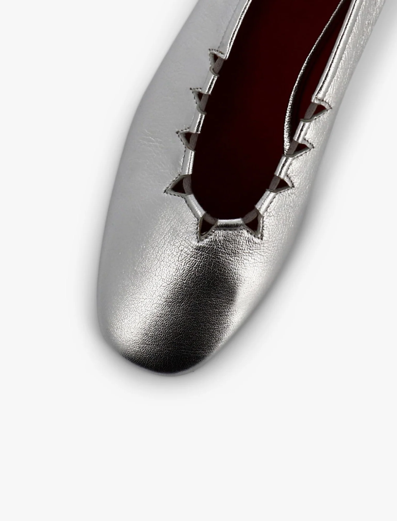 Ballerine à Talon Moune Argent - Socque