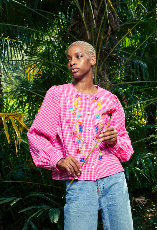 Chemise à Carreaux Roses - Susanna Blu