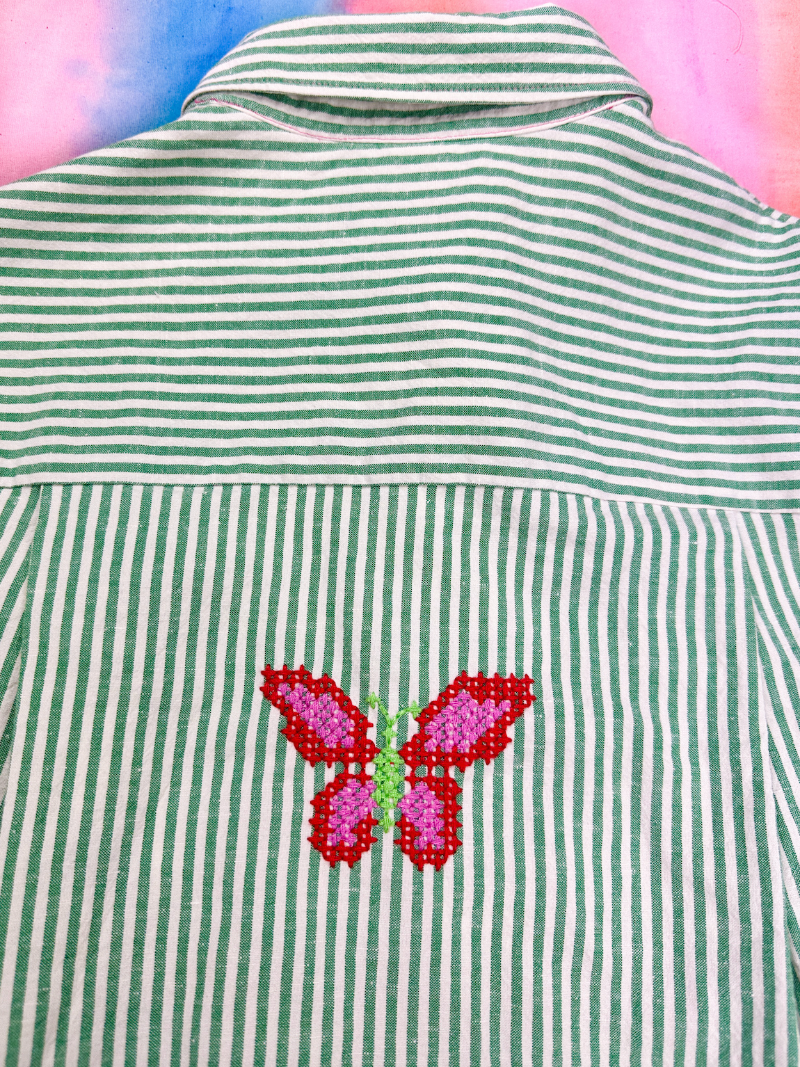 Chemise White/Green Stripes - Susanna Blu