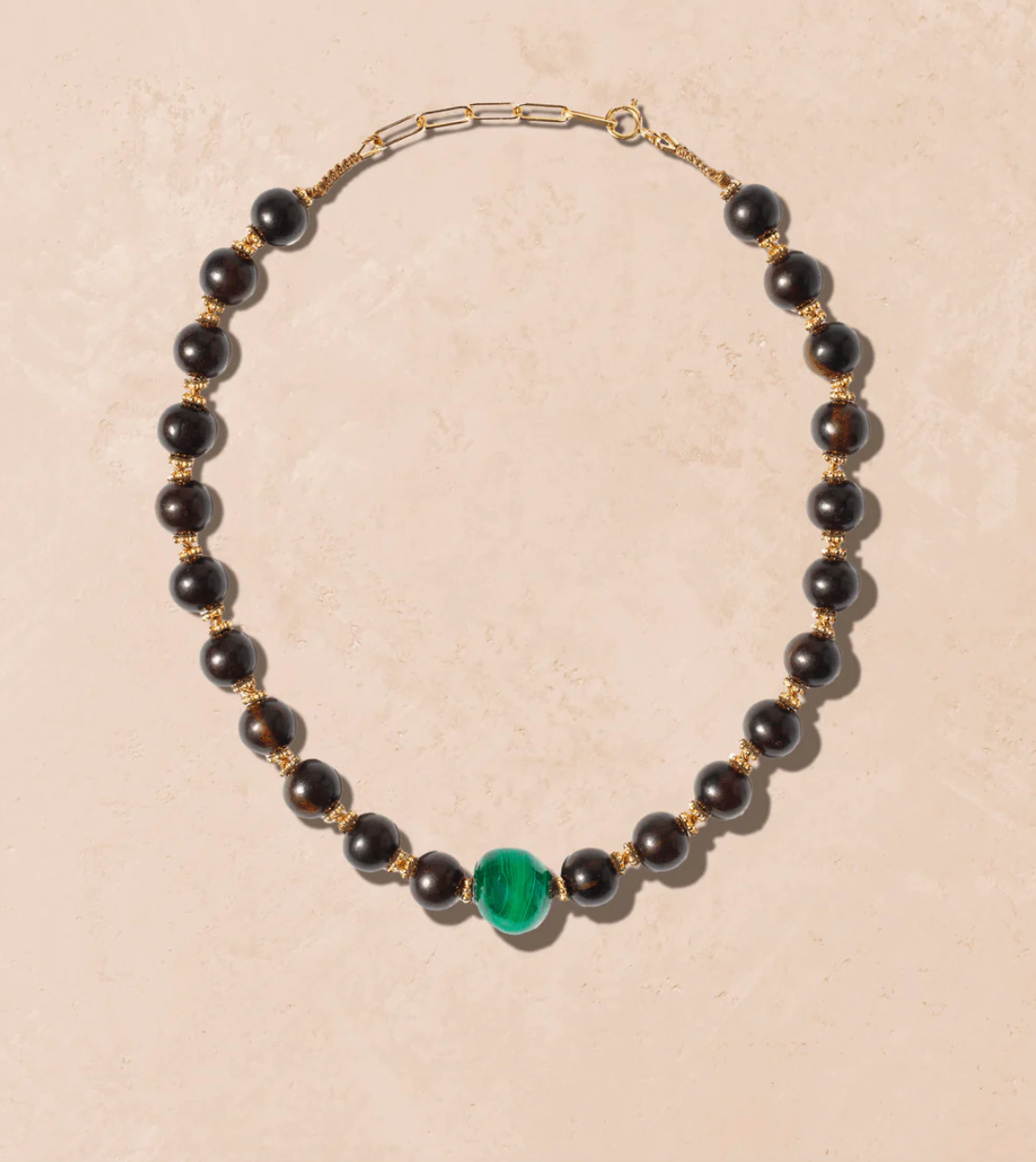 Collier Samhita Bois et Malachite - Tityaravy