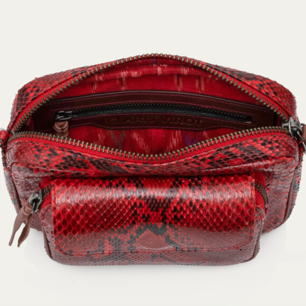 Sac Charly Python Rubis - Claris Virot