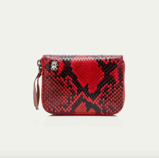 Portefeuille Mini Bob Python Rubis - Claris Virot