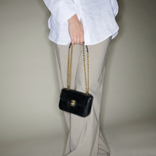Sac mini Ava Python noir - Claris Virot
