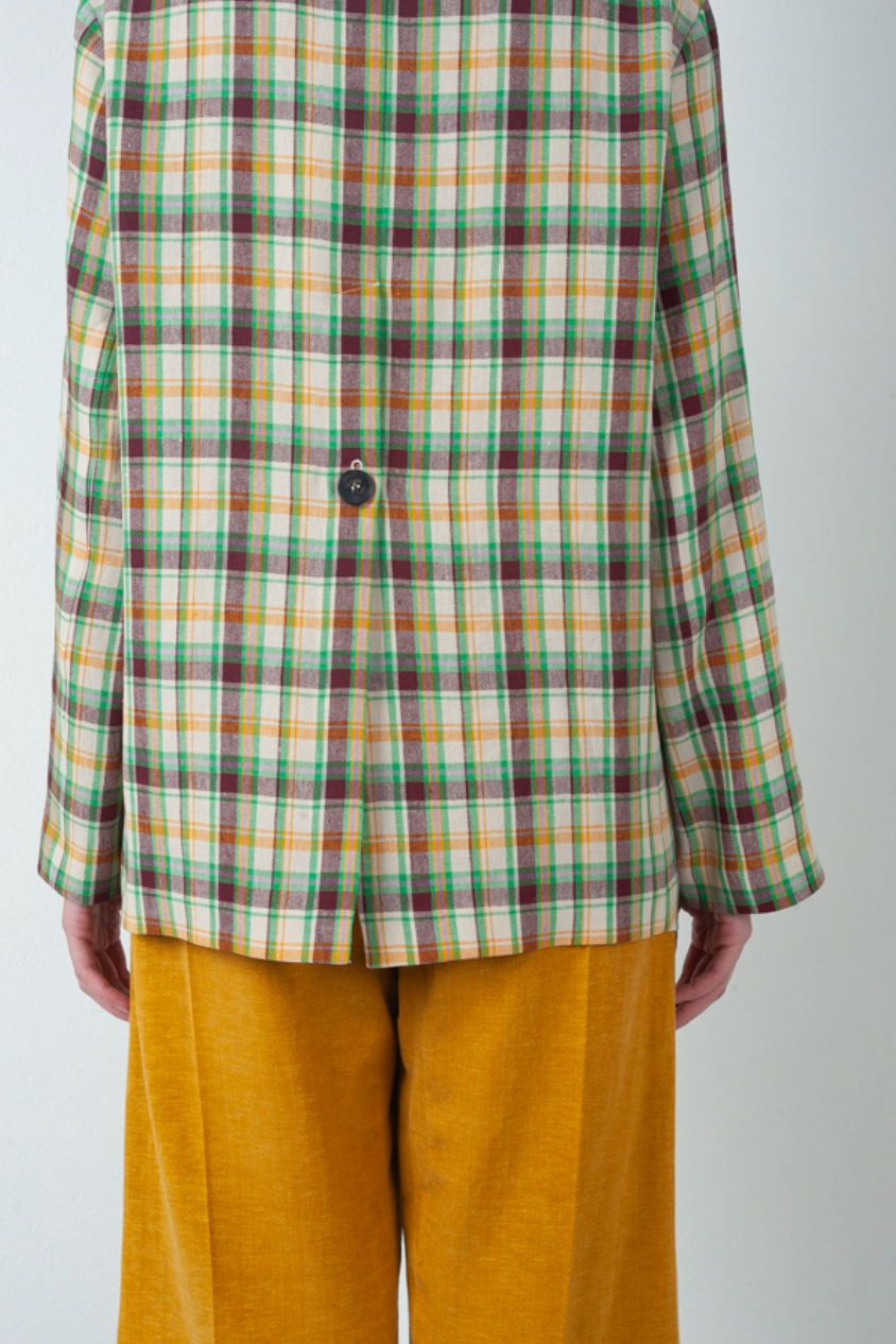 Veste à Carreaux Multicolore Lin - Phisique du Role