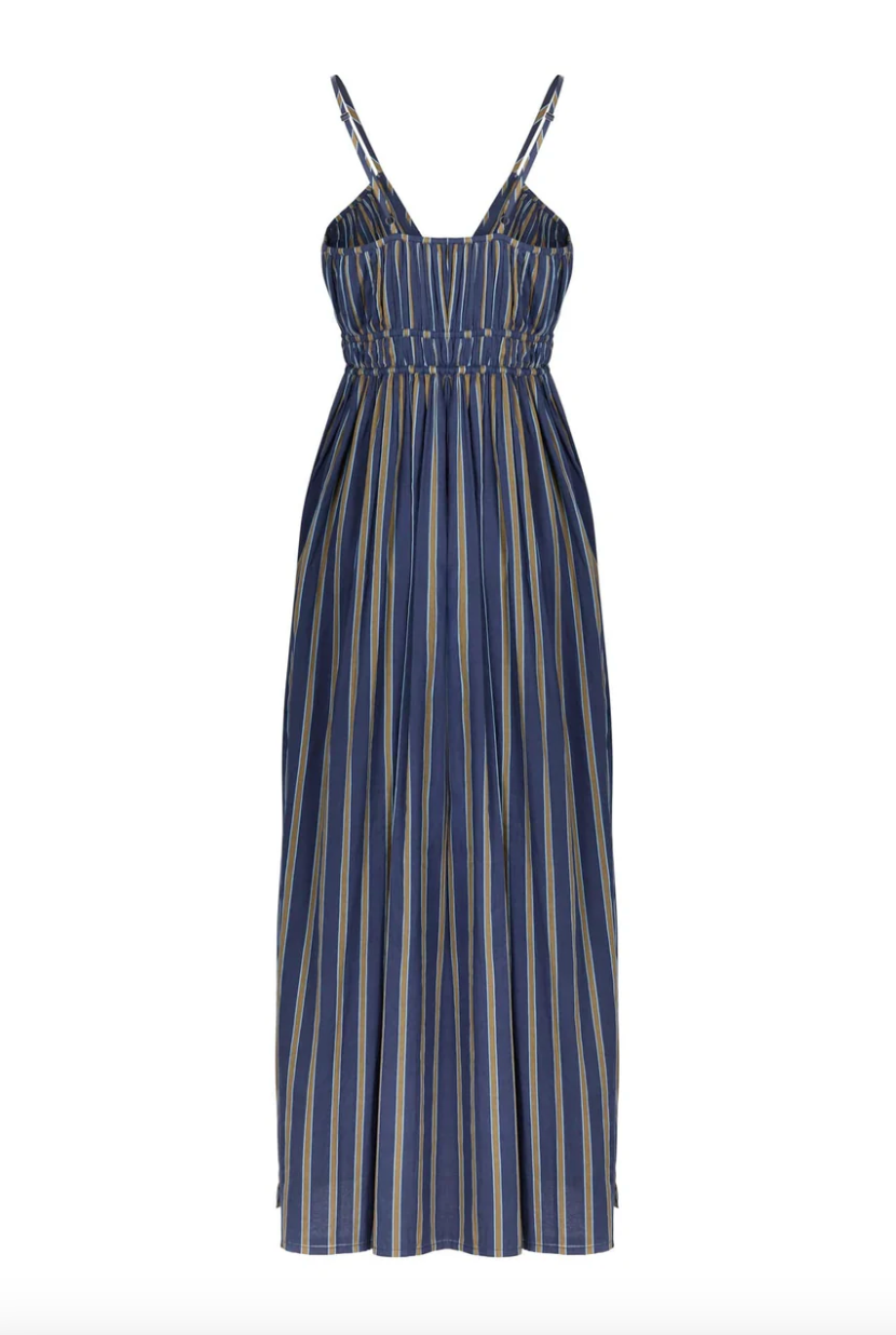 Robe Balina Rayures Dark Blue Kaki - Mare Di Latte