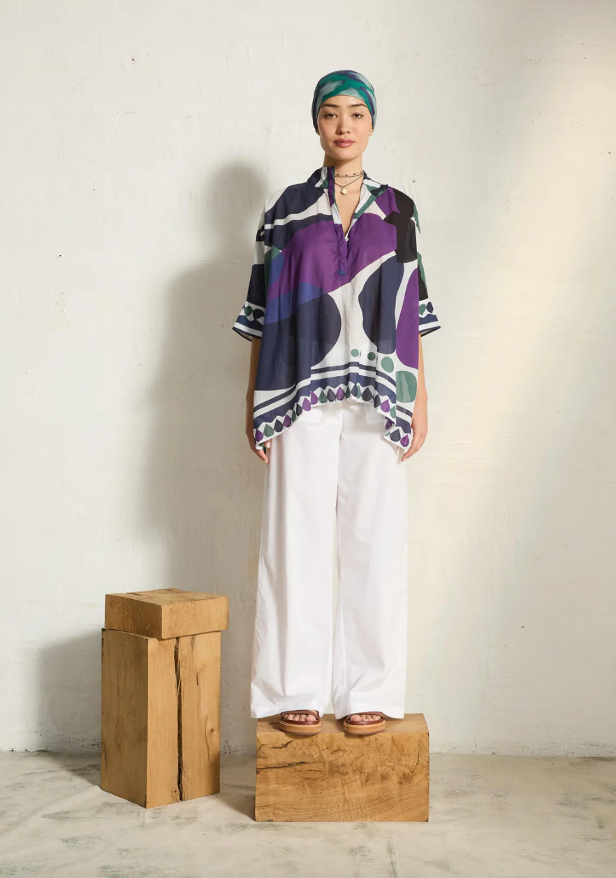 Blouse Heracles Riviera Violet - Mare di Latte