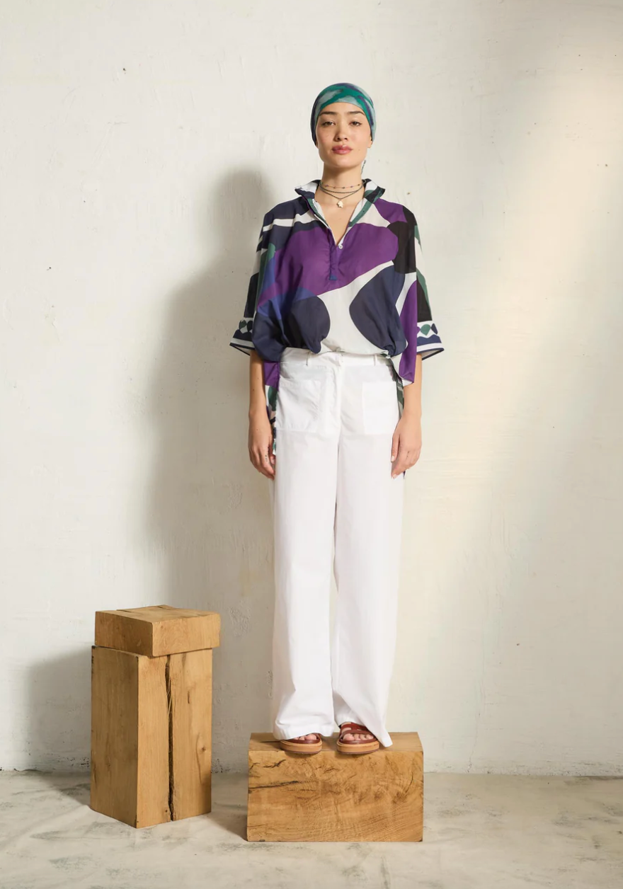 Blouse Heracles Riviera Violet - Mare di Latte