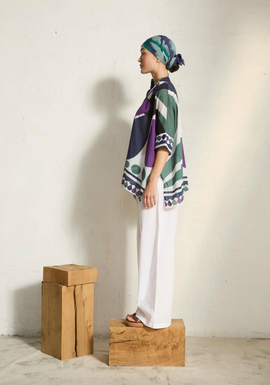 Blouse Heracles Riviera Violet - Mare di Latte