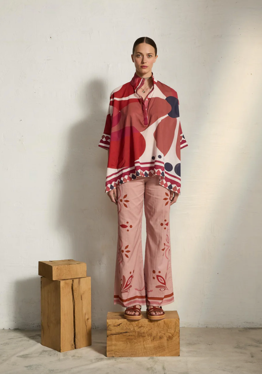 Blouse Heracles Riviera Red - Mare di Latte