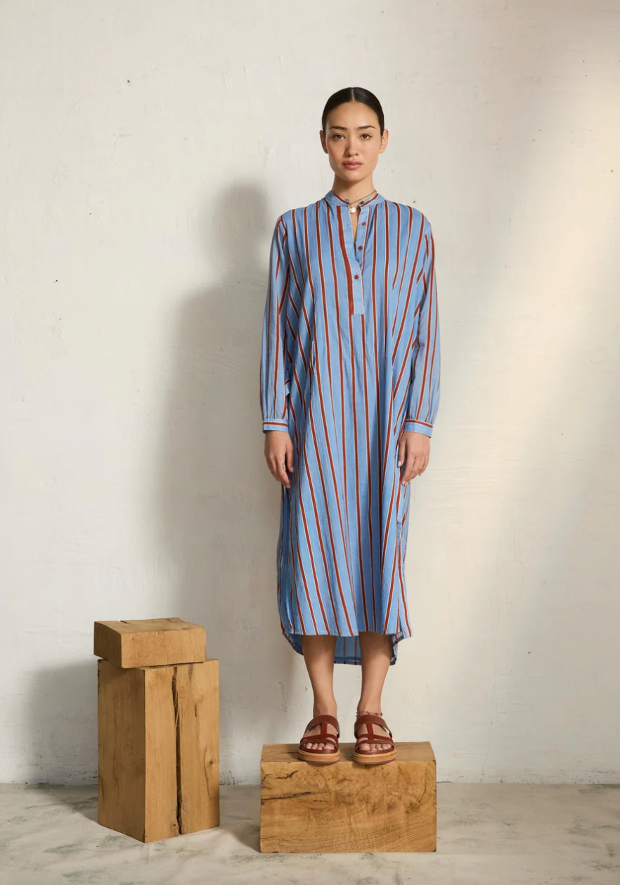 Robe Albane Pelicano Light Blue/Red - Mare di Latte