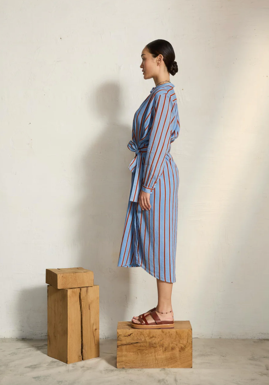 Robe Albane Pelicano Light Blue/Red - Mare di Latte