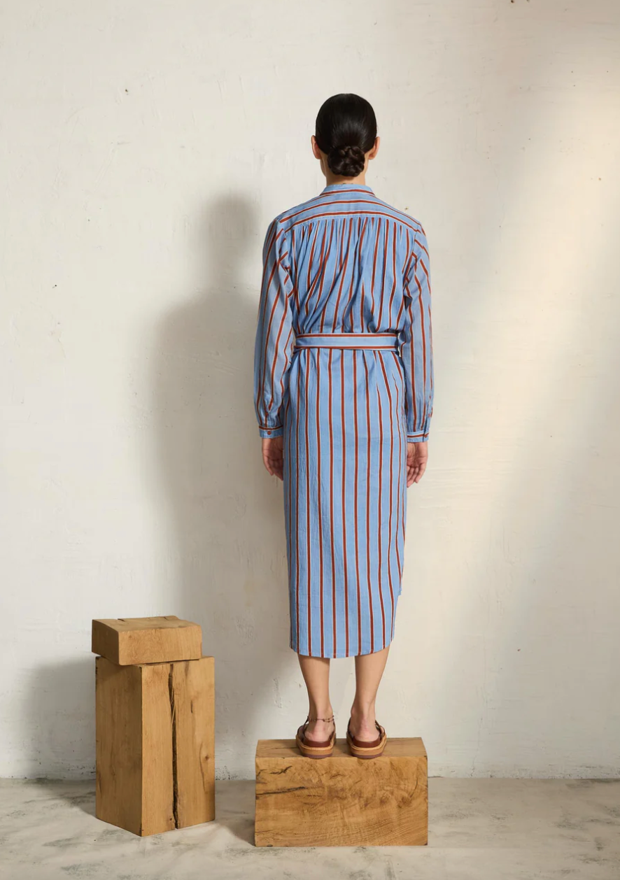 Robe Albane Pelicano Light Blue/Red - Mare di Latte