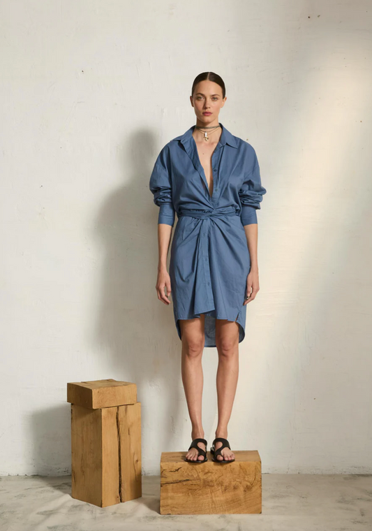 Robe Lily Long Storm Blue - Mare di Latte