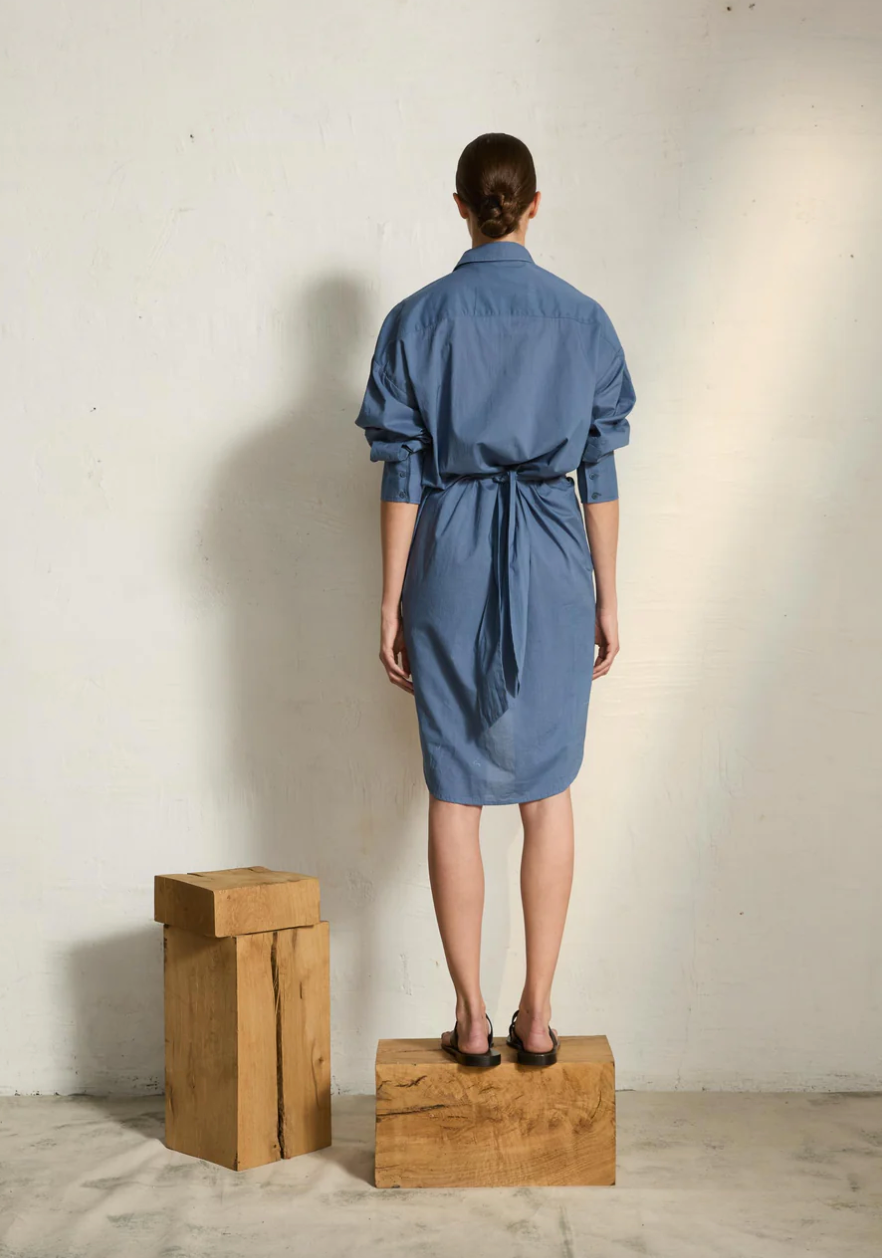 Robe Lily Long Storm Blue - Mare di Latte