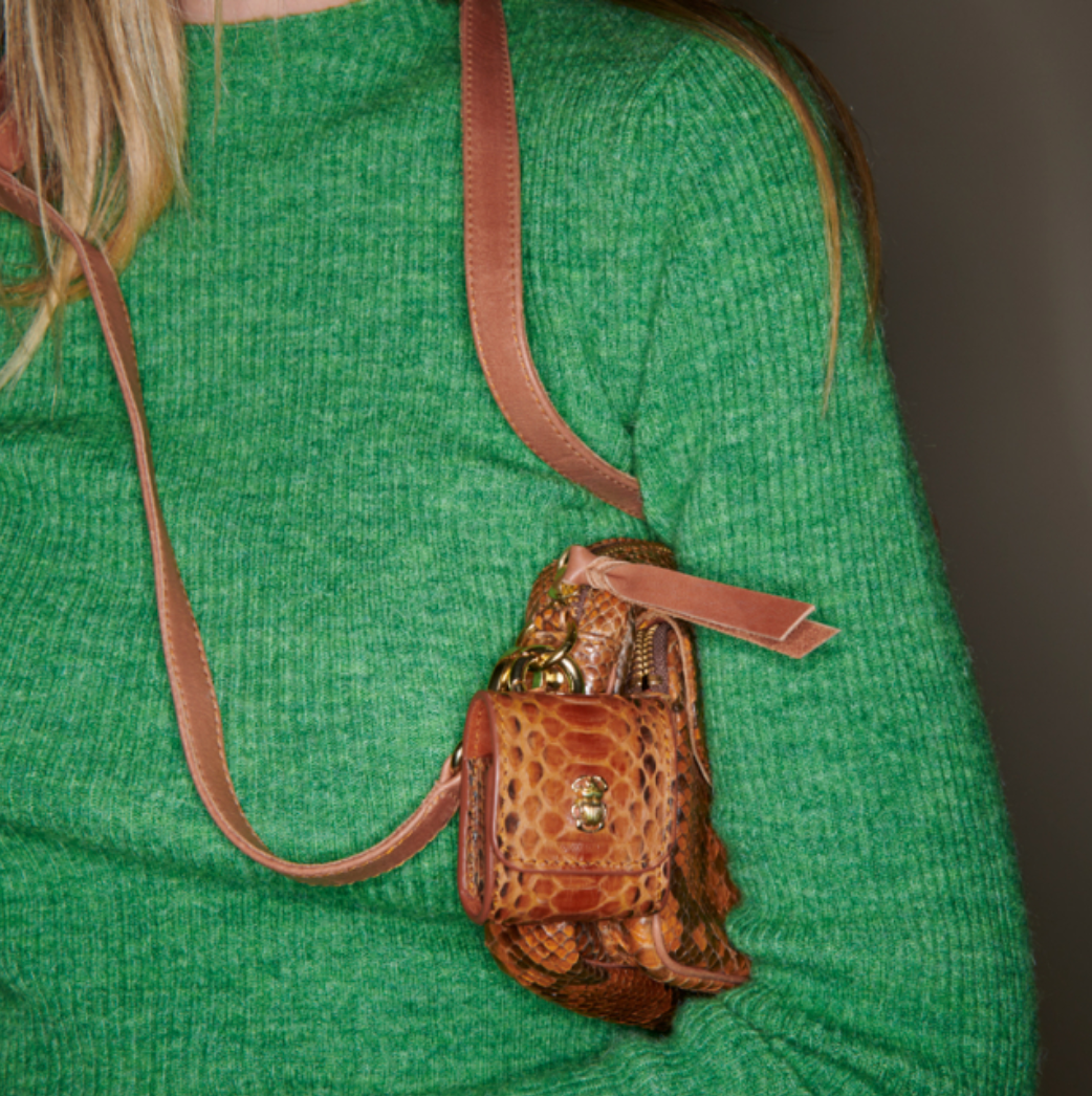 Etui Airpods Jamie Python Moka - Claris Virot