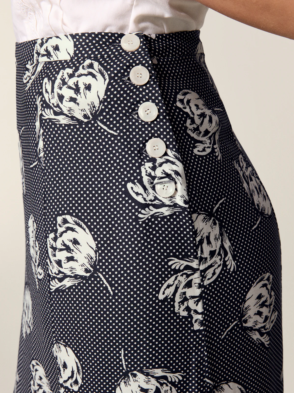 Jupe Romana Marine - Rouje