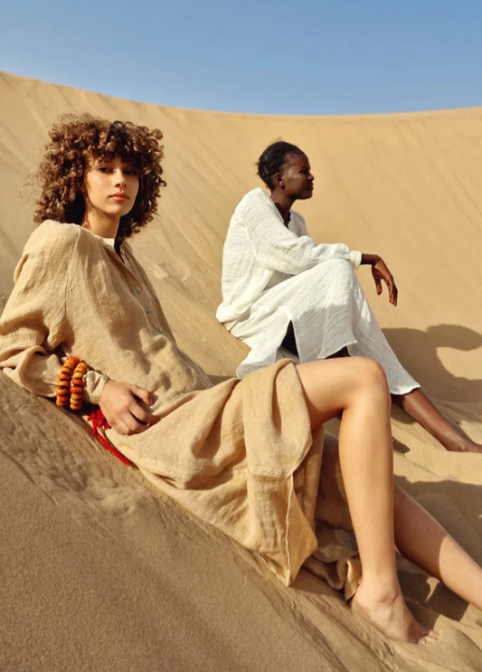 Robe Linen Sable - Claramonte