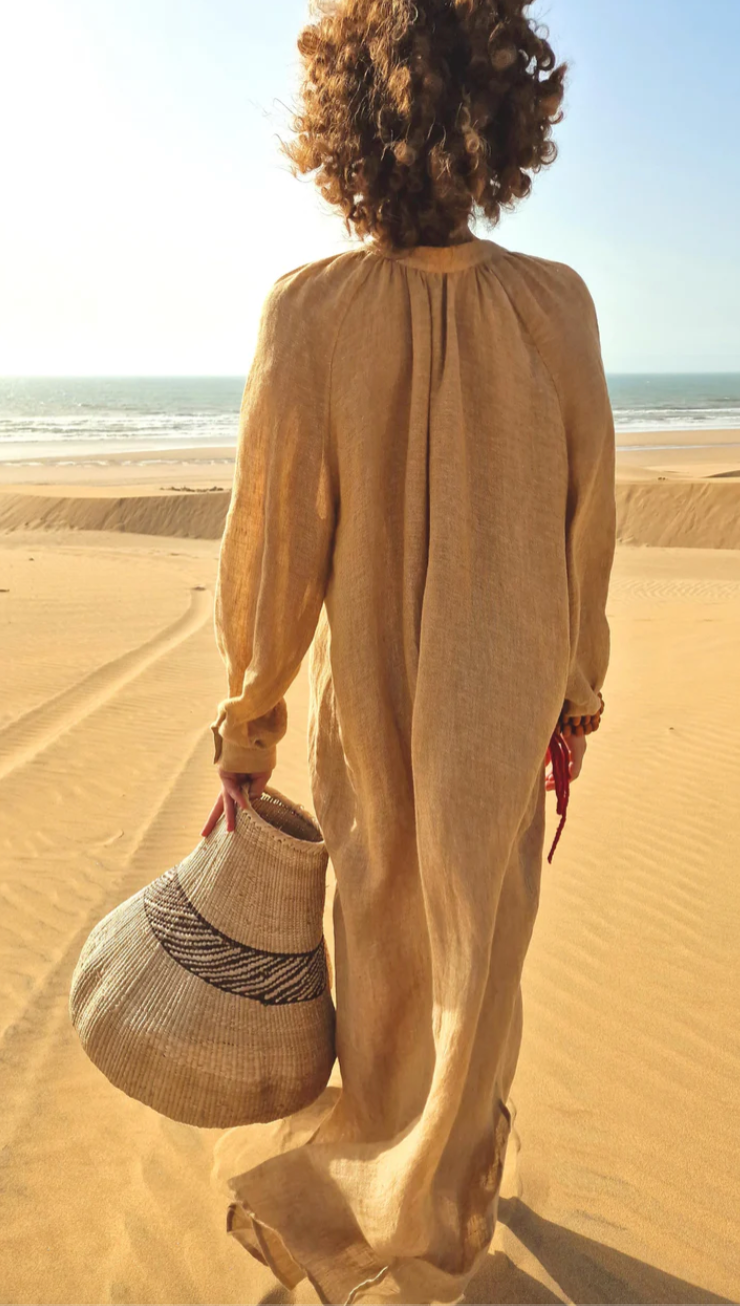 Robe Linen Sable - Claramonte