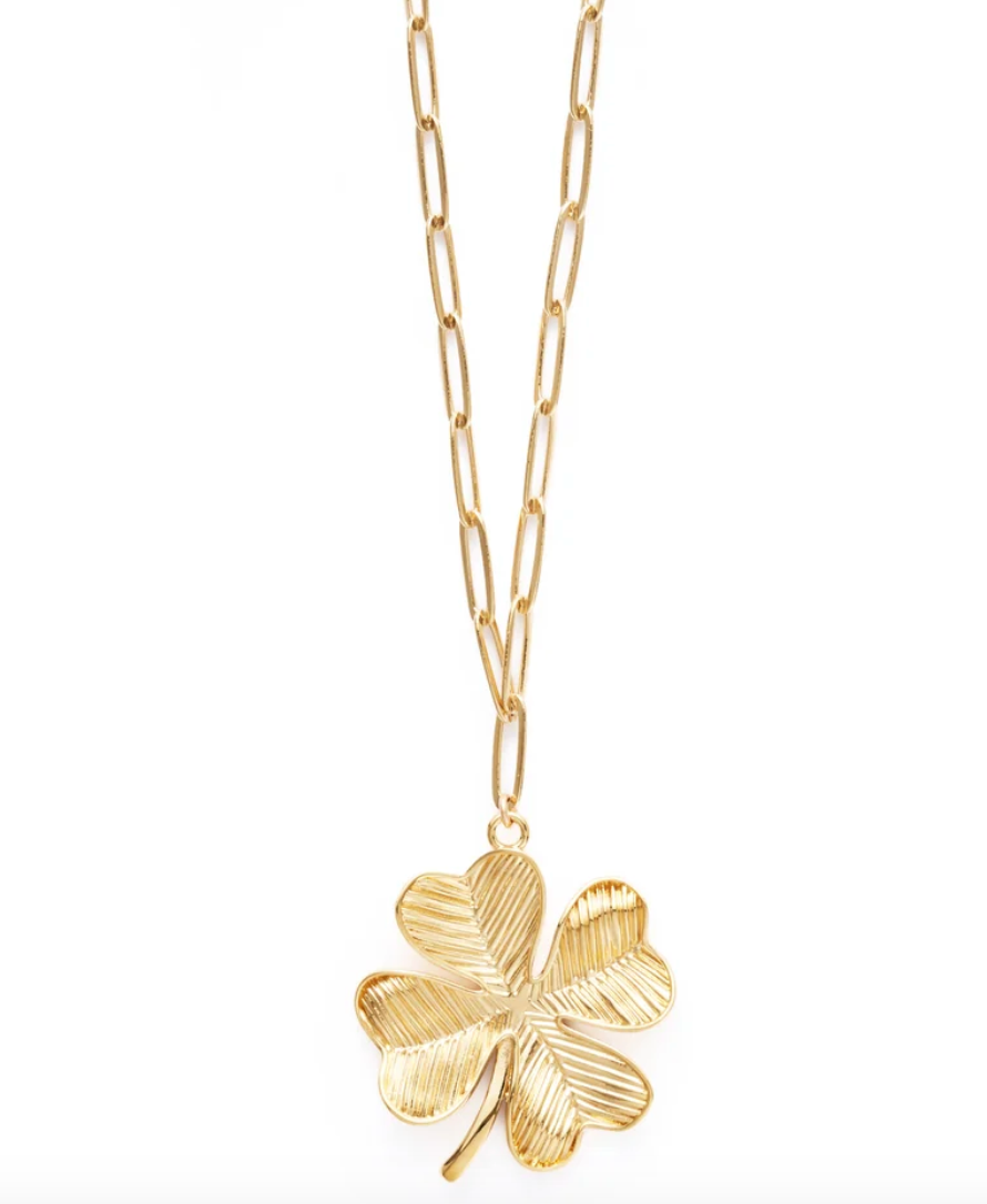 Sautoir Shamrock Doré - Alexandra Margnat