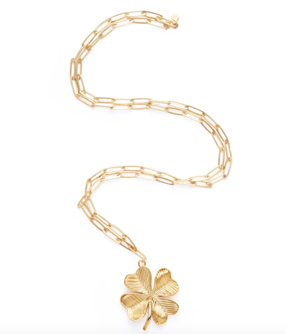 Sautoir Shamrock Doré - Alexandra Margnat