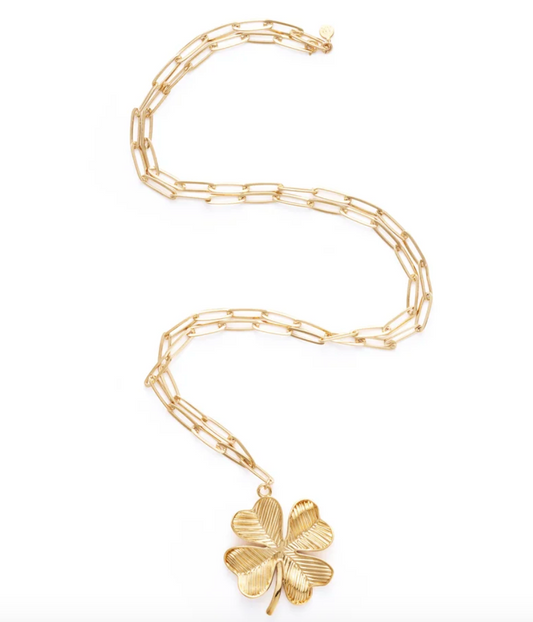 Sautoir Shamrock Doré - Alexandra Margnat