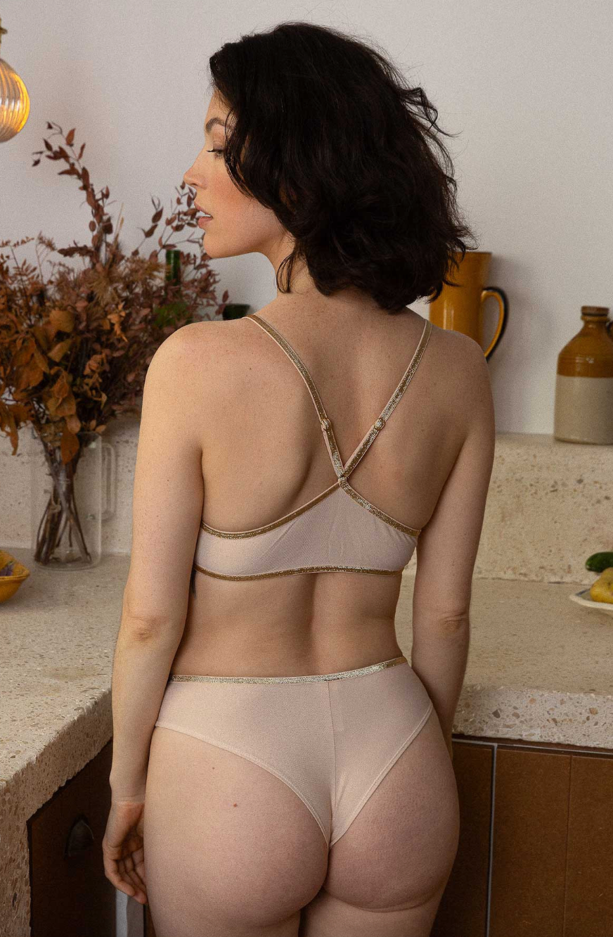 Tanga Ines Blush Lurex - La Nouvelle