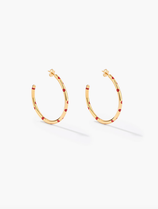 Créoles Positano Pois Corail - Aurélie Bidermann