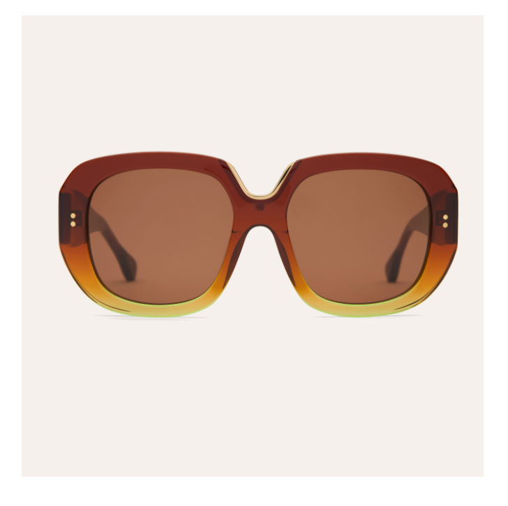 Lunettes de Soleil Samama Cognac Green Trans Brun - Claris Virot