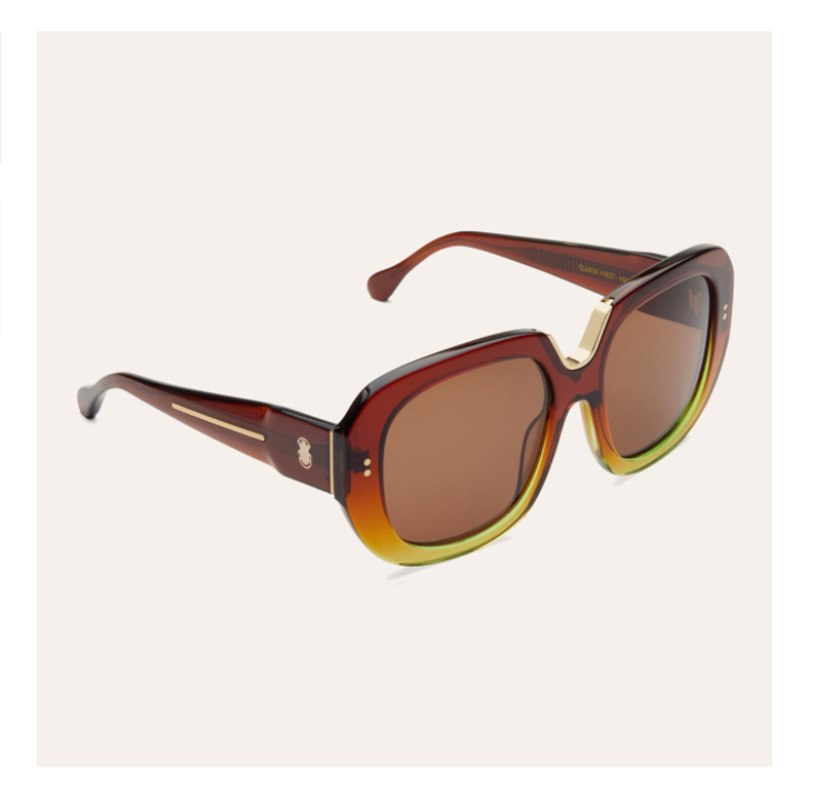 Lunettes de Soleil Samama Cognac Green Trans Brun - Claris Virot