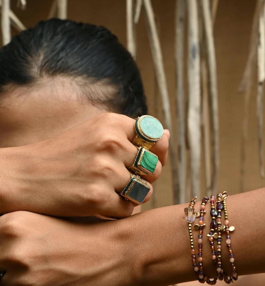 Bague Chevalière Juliet Malachite - Room Service