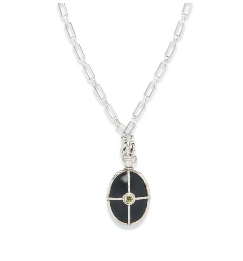 Sautoir Octave Argent Onyx Noir - Room Service